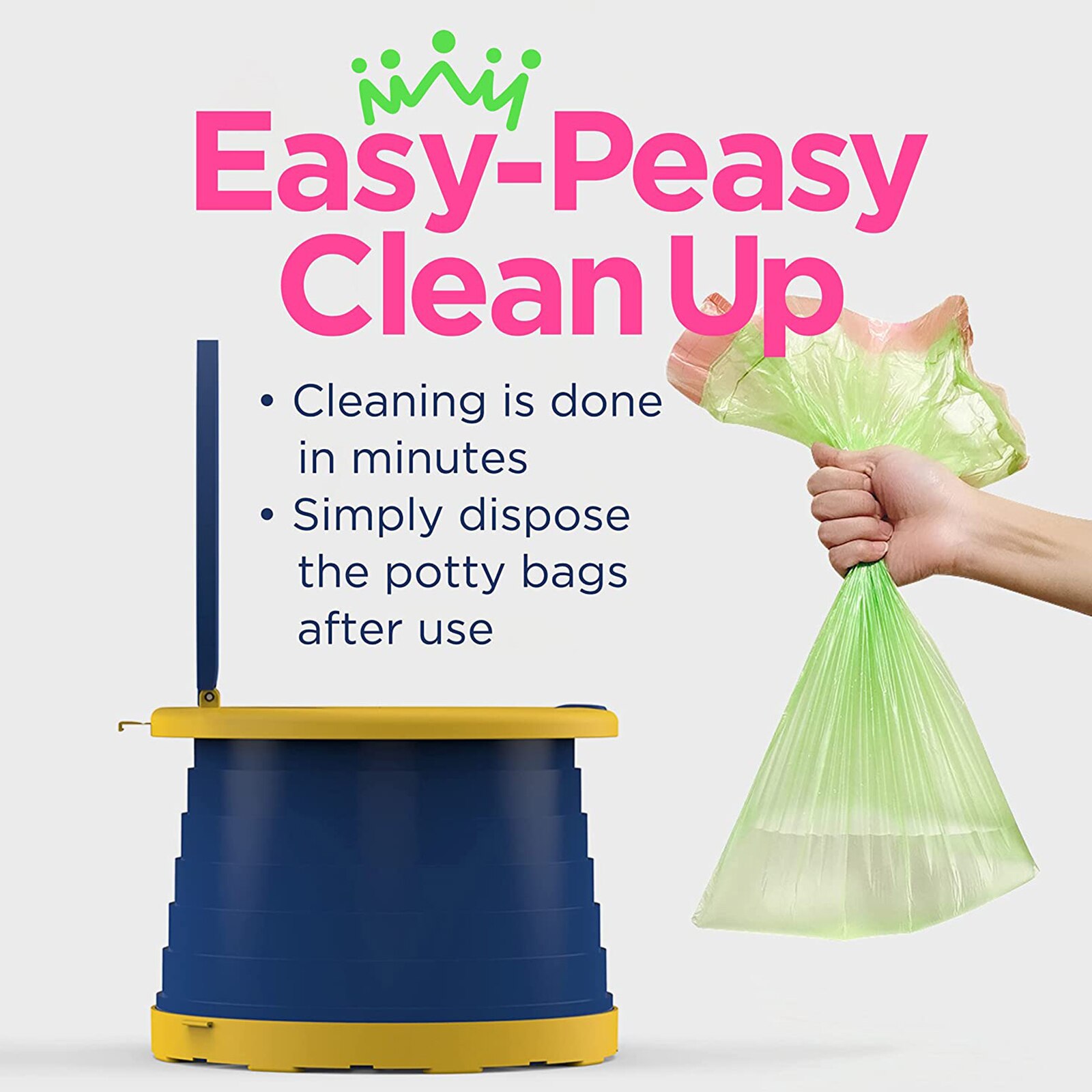 Travel Potty for Toddlers Portable On The Go Travel Potty Training Toilet for Kids Foldable Pop Up Potty Chair