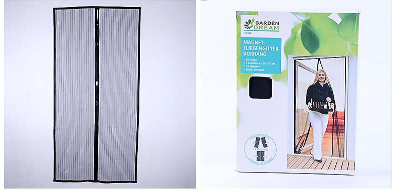 Magic stick magnético Anti Mosquito malla cortina de puerta para puertas de patio porche mascotas RVs