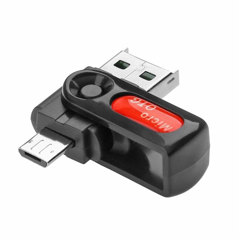 Universal 2 in 1 USB OTG Cardreader Micro USB OTG TF SD Memory Card Reader OTG Adapter for Mobile Phone Laptop