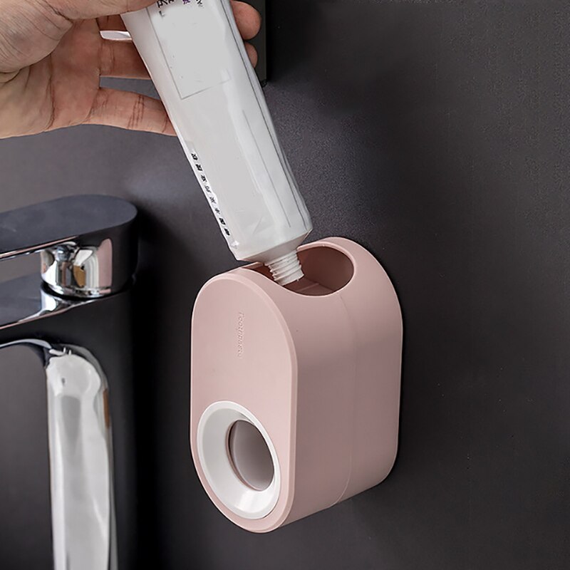 Wall Mount Automatic Toothpaste Dispenser Bathroom Accessories Set Toothpaste Squeezer Dispenser Bathroom Toothbrush Holder Tool