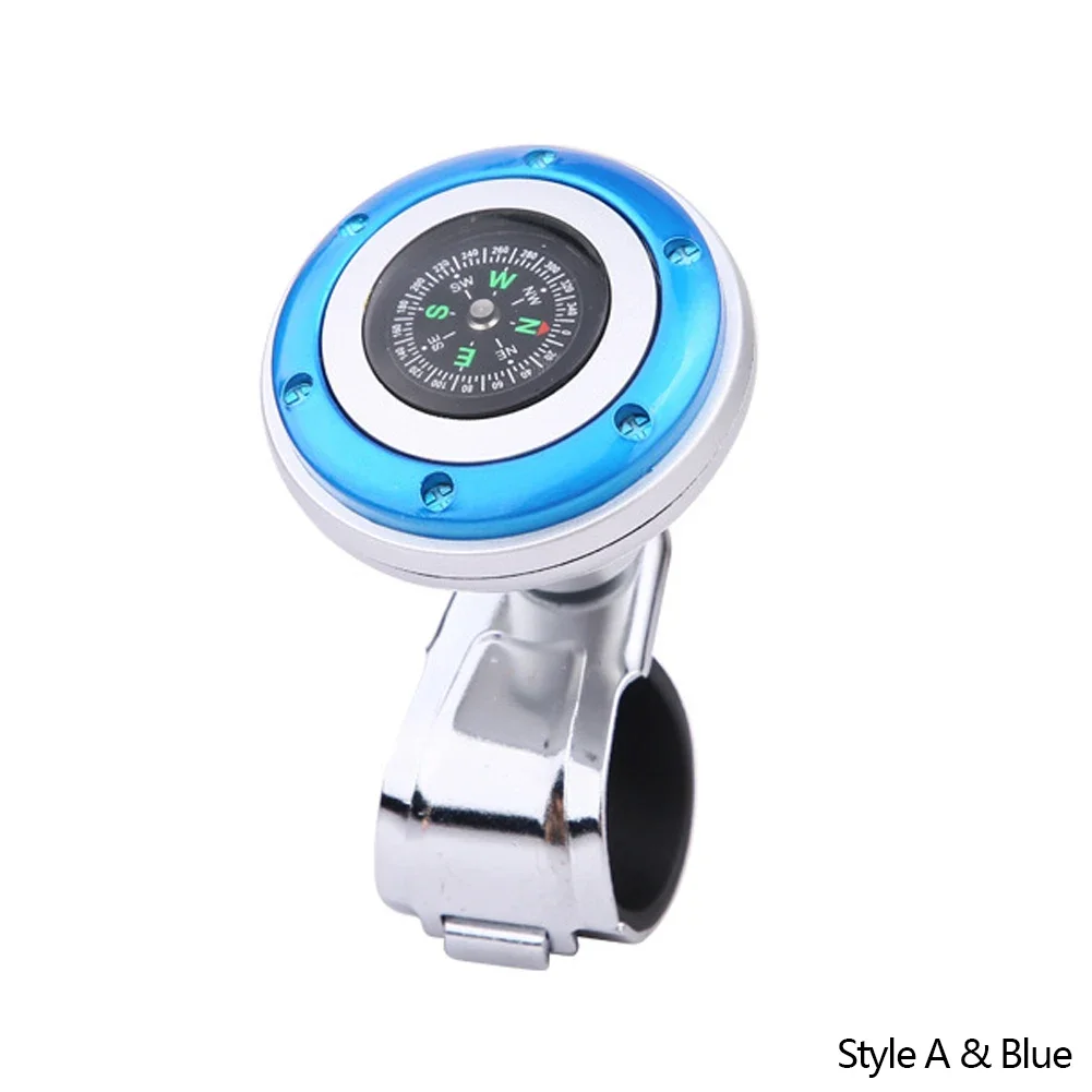 Stuurwiel Spinner Knop Met Kompas Universele 360 Graden Rotatie Metalen Power Handvat Bal Booster Voor Auto Auto Auto Auto: MULTI