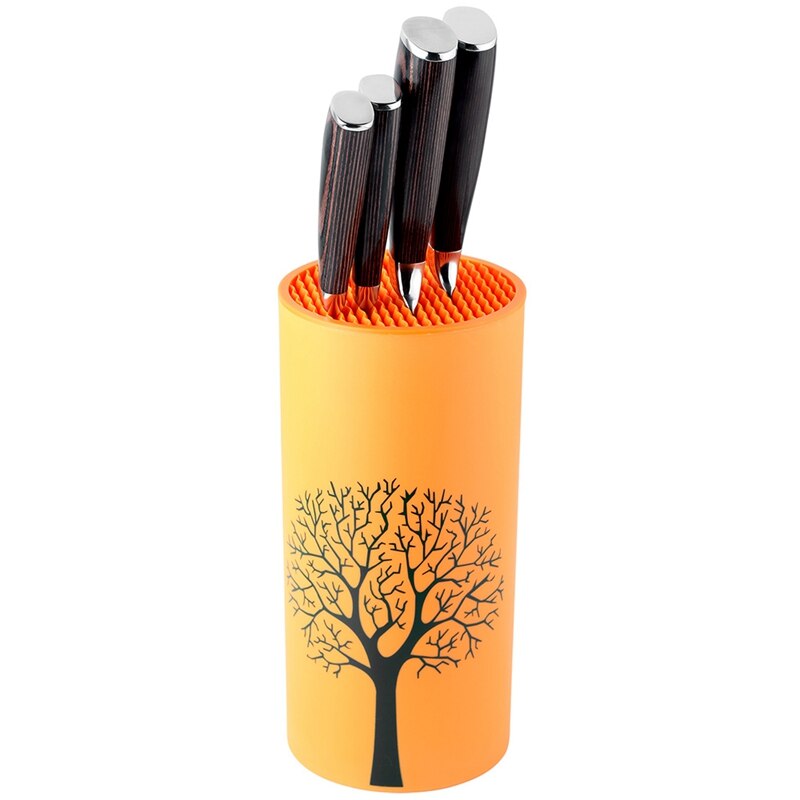 Tool Holder Knife Kitchen Holder Block Orange Stand Cooktops Tube Shelf Multifunctional Bar Outdoor Bbq Knife Sets