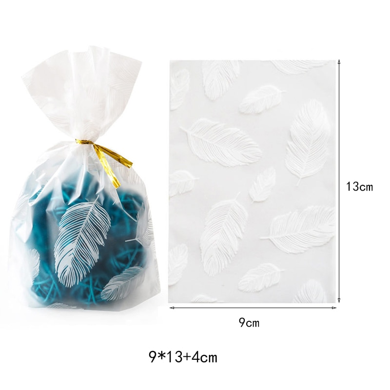 Sachet en plastique pour emballer des de mariage,emballage de couleur rose, fête de noël, biscuits, gâteaux, cookies, bonbons, motif amour, 50 pièces, 13x9cm