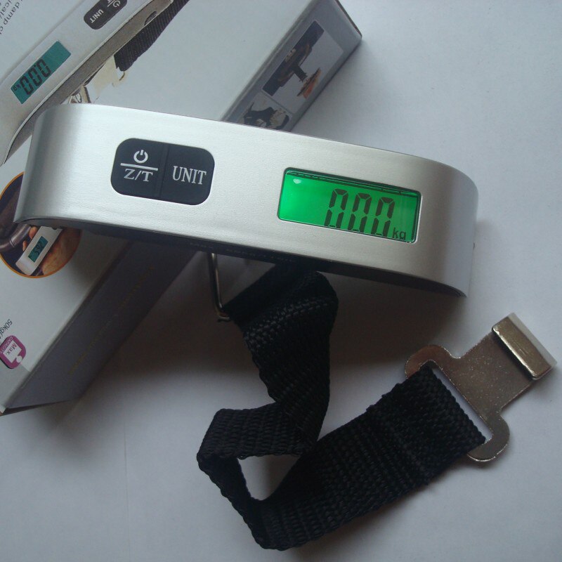 50kg/110lb digital elektronisk bagage skala bärbar resväska hanterad resväska viktning fisk krok hängande skala