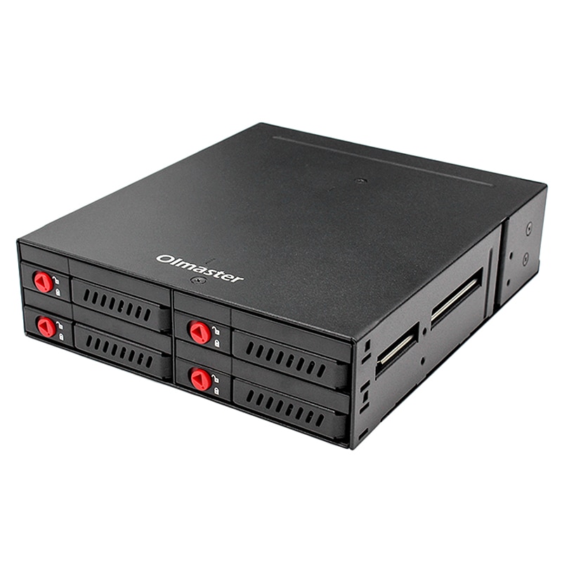 Oimaster 4 Bay SATA SSD Hard Drive Enclosure Rack Data Storage for 2.5Inch SATA SSD HDD Home Backup Mail Storage Computer Case: Default Title