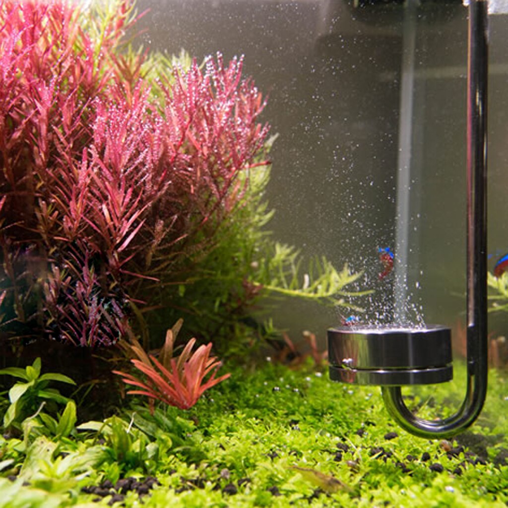 U Shape Stainless Steel Aquarium CO2 Diffuser Carbon Dioxide Reactor Sucker
