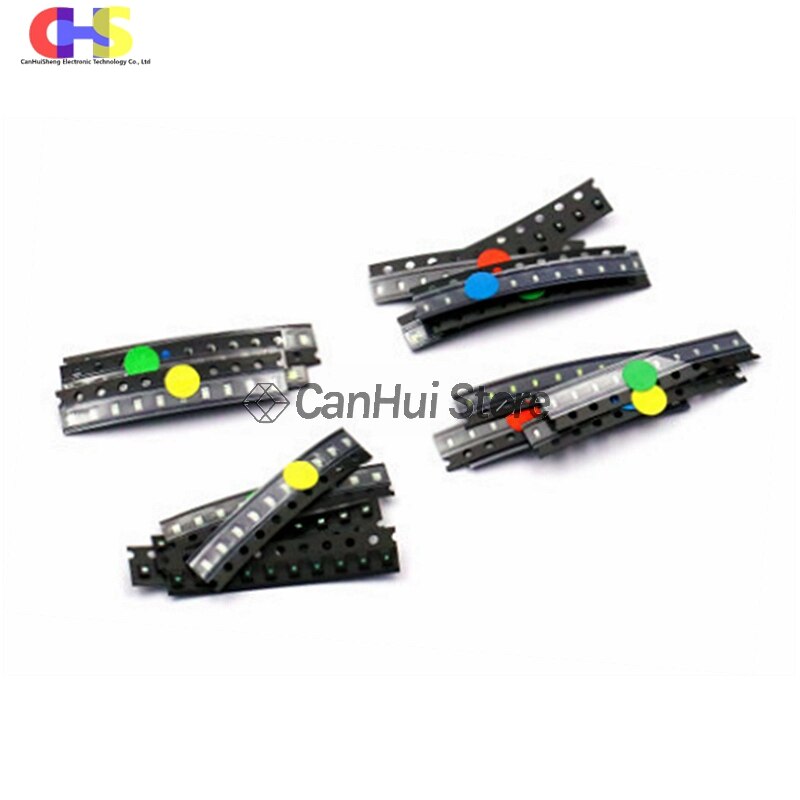 100pcs 0402 SMD LED Emitting Diode Lamp Chip Light Beads White Red Green Blue Yellow Micro Color PCB Circuit 3V Mini SMT