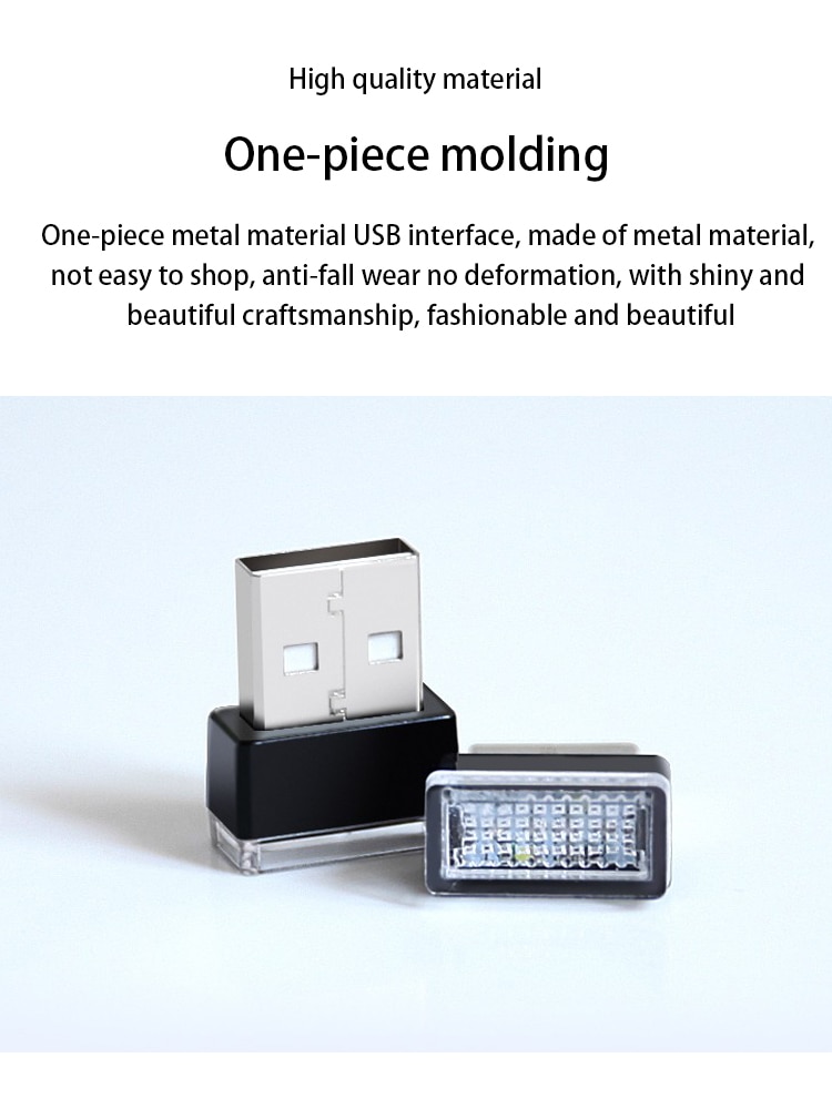 Car Atmosphere Lights LED Mini USB Cigarette Lighter Decorative Lights Car USB Light For Convenience of Finding Things