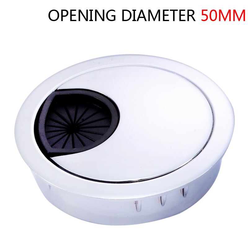 Myhomera sinkkiseos työpöytä lanka reiän kansi johdot kanavat pohja toimisto tietokone läpivienti pöytä kaapelin lähtöportti pinta linja laatikko 60mm: Väri b -50mm