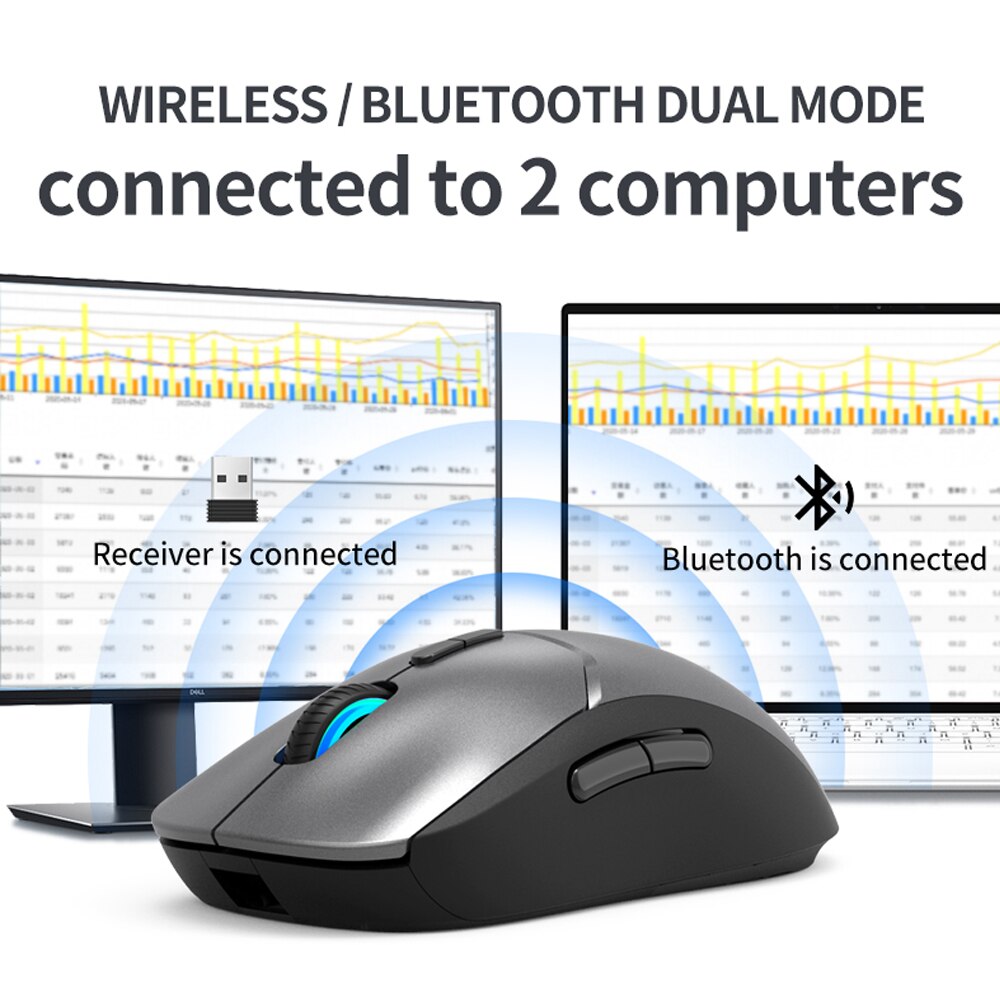2.4g bluetooth trådløs mus usb genopladelig magisk lydløs gaming mus til xiaomi bærbar pc gamer computer mac ipad android