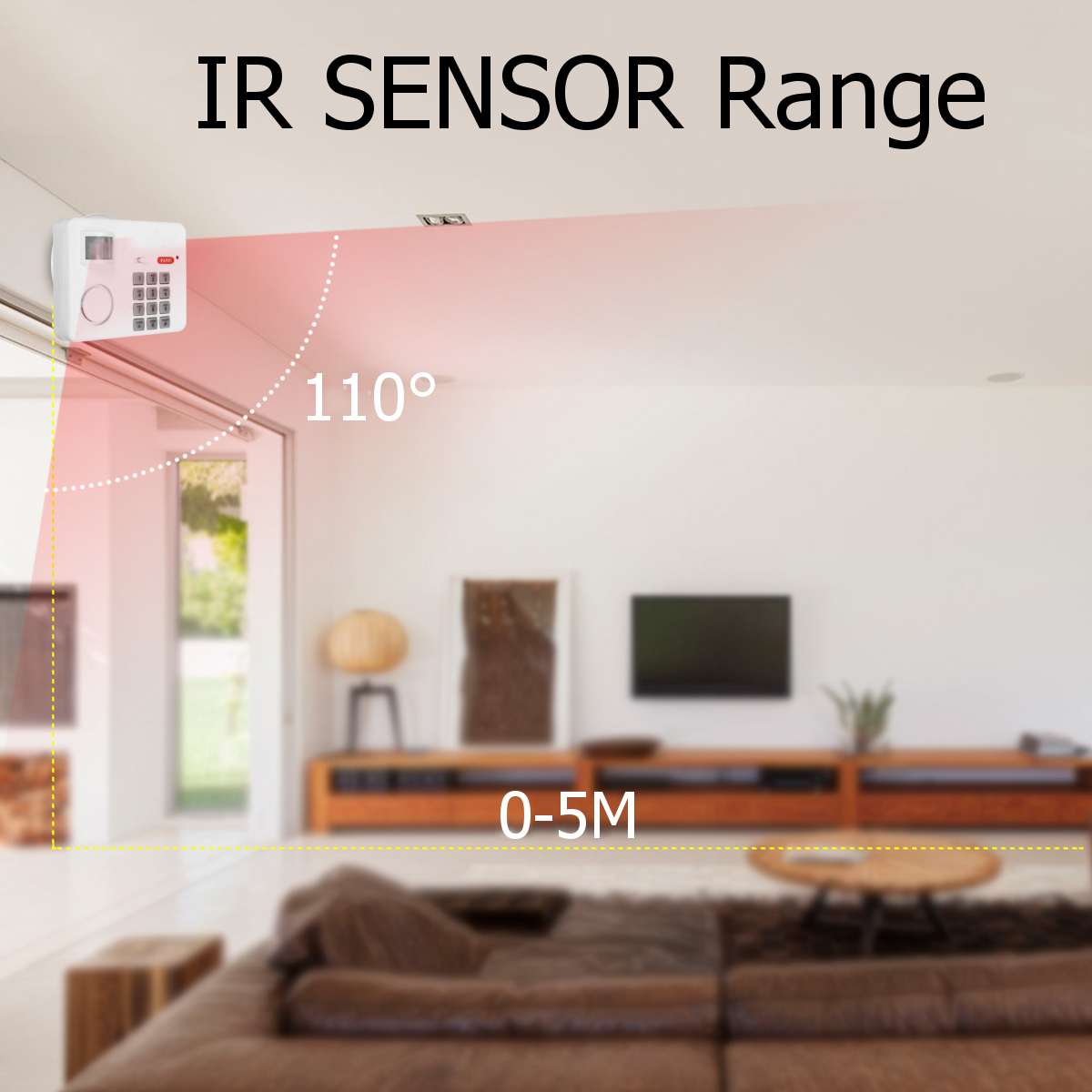 Wireless PIR Motion Sensor Alarm Password Keypad Anti Burglar Home Security Keypad Remote Infrared Detectors