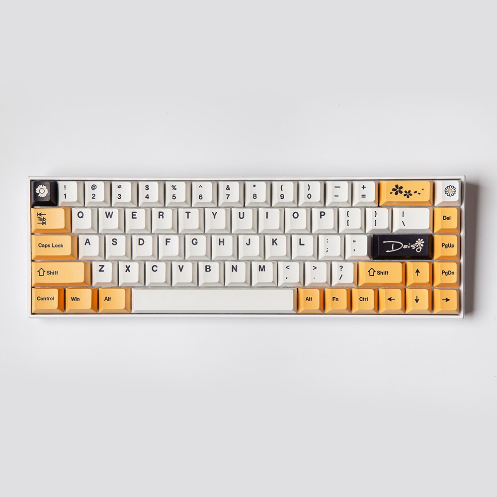GMK Bee/Daisy Keycaps 133 Keys PBT Dye Sub Cherry Profile Keycap For GMMK Pro Mechanical Gaming Keyboard GMMK Pro GMK Keycaps