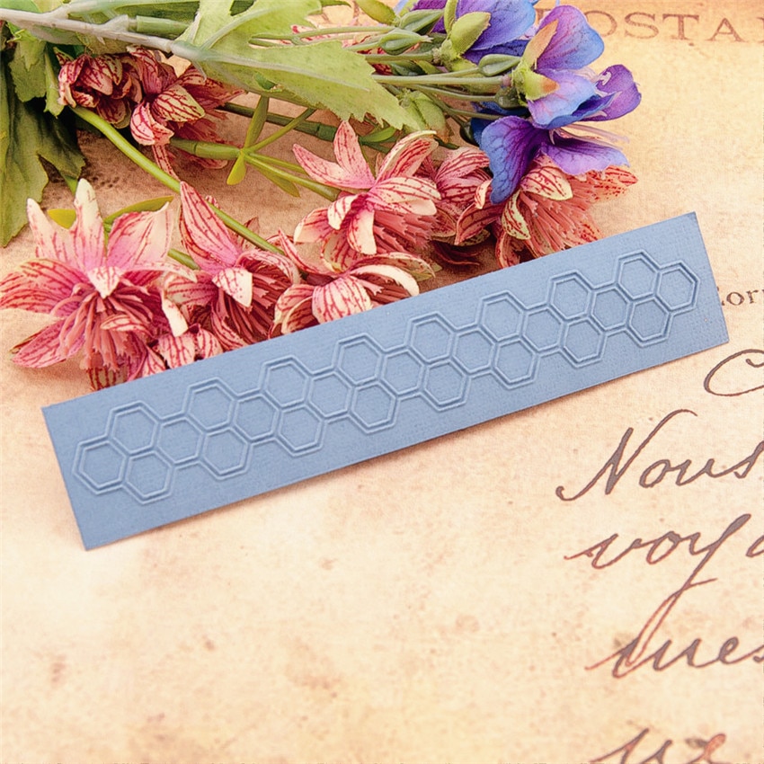 15x3cm cellular Embossing folders Plastic For Scrapbooking DIY Template Fondant Cake Photo Album Card Making