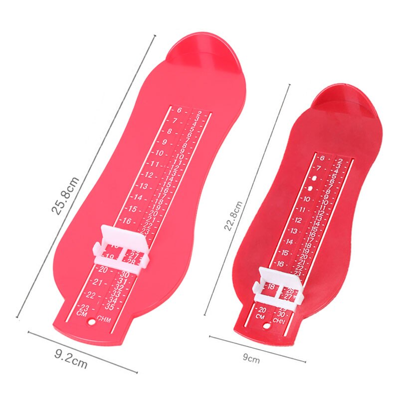 Regla de PIE de bebé de varios colores, dispositivo de medición de longitud, calculadora de zapatos para niños, accesorios de zapatos para bebés, calibrador, herramientas AXP001