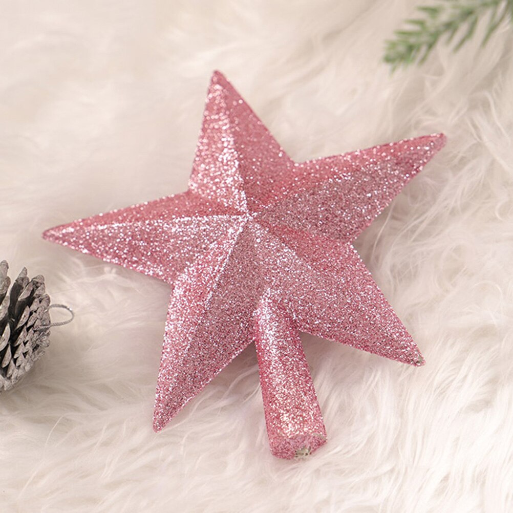 1Pcs Star Sparkle Unieke Charmant Glitter Ornament Home Decor Ster Boom Topper Voor Kerst Banket Xmas Tree Topper Decor a50