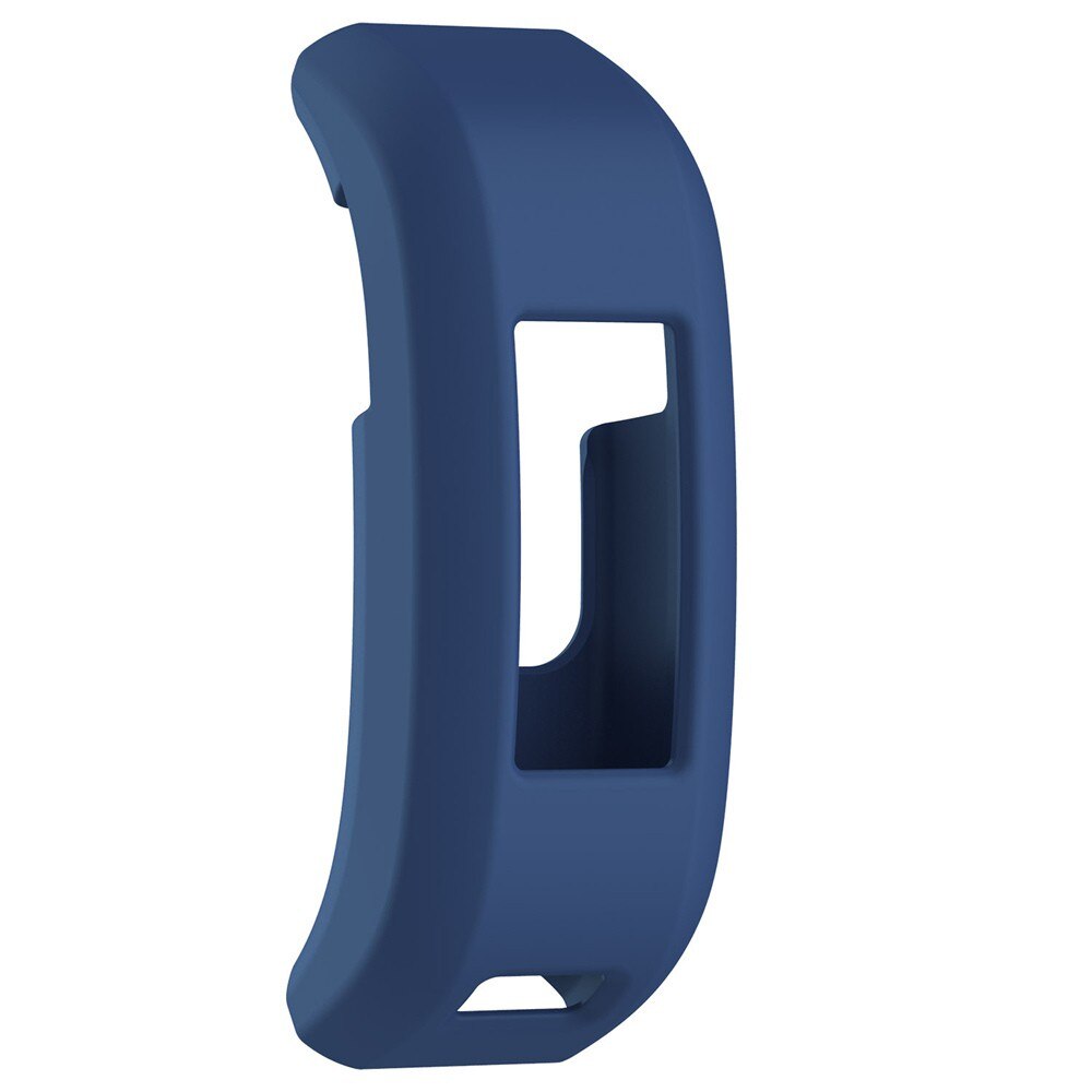 Eieuuk zachte siliconen vervangende band beschermhoes voor de garmin vivosmart hr activity tracker: Donkerblauw