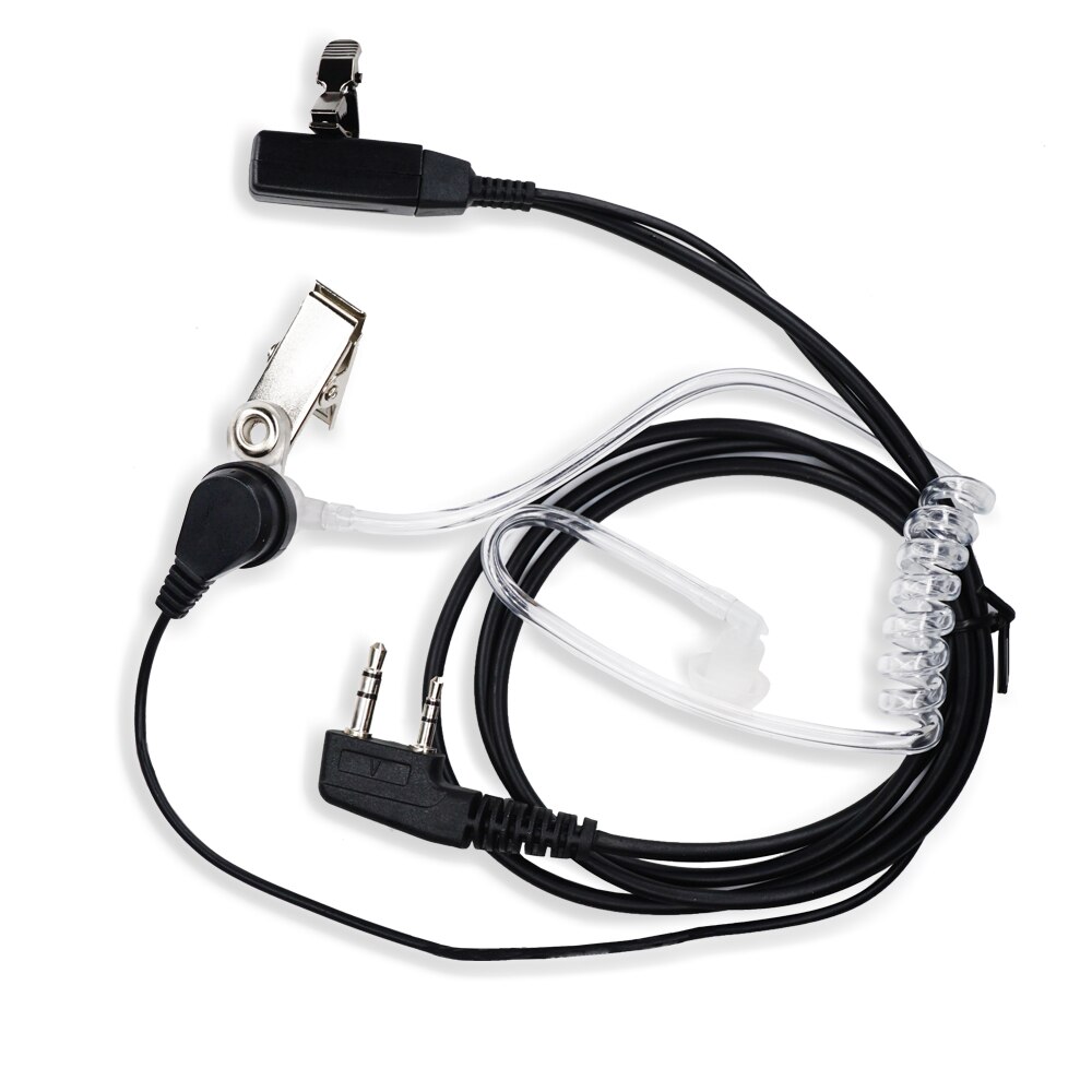 2 broches gorge micro Air Tube acoustique casque Fingure PTT Microphone Radio écouteur pour Baofeng talkie-walkie UV-82 UV-5R bf888s: Default Title