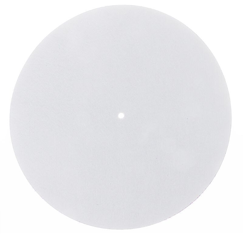 Turntable Mat Slipmat Audiophile 12'' in Platter Vinyl Record Players Anti-Vibr 77HA: White