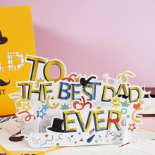 Happy Father's Day Handmade Card 3D Handmade Greeting Card Postcard for Dad with Envelope приглашения на свадьбу: Default Title