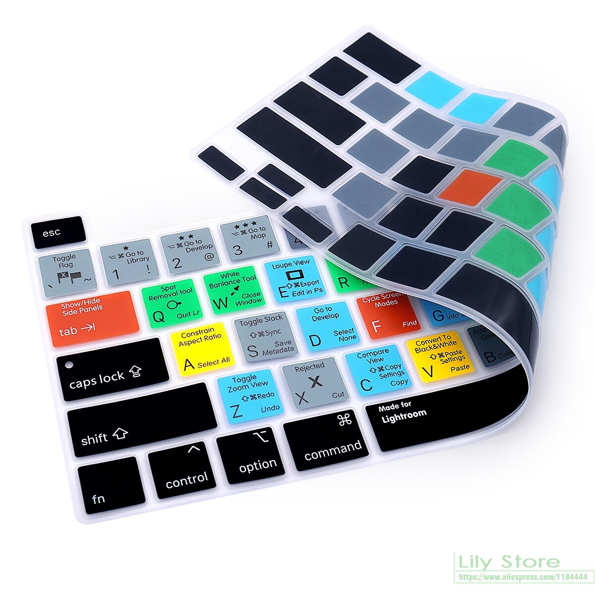 Keyboard Cover Skin for MacBook Pro M1 13 inch A2289 A2251 A2338 for MacBook Pro 16" A2141 Lightroom Shortcut Hotkey
