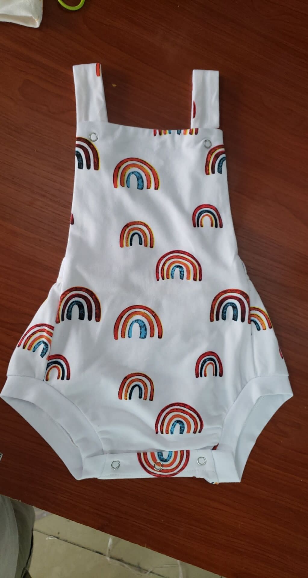 Zon/Rainbow Print 0-24M Baby Baby Meisje Katoenen Romper Zomer Mouwloze Backless Jumpsuit Playsuit katoen Een Stuk