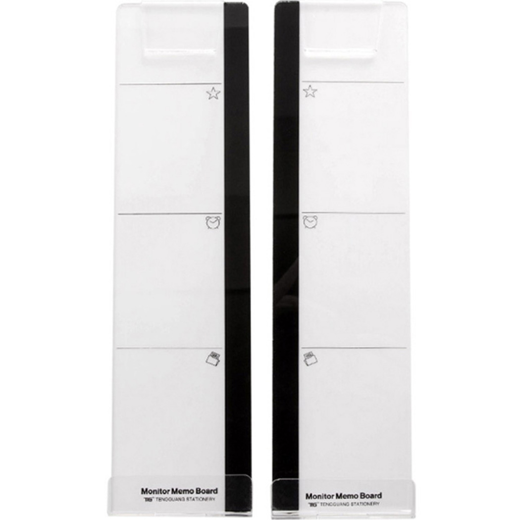 1PCS Acrylic Monitor Message Sticky Note Memo Board Transparent Tabs School Office Computer Screen Notes Supplies Side Sticker