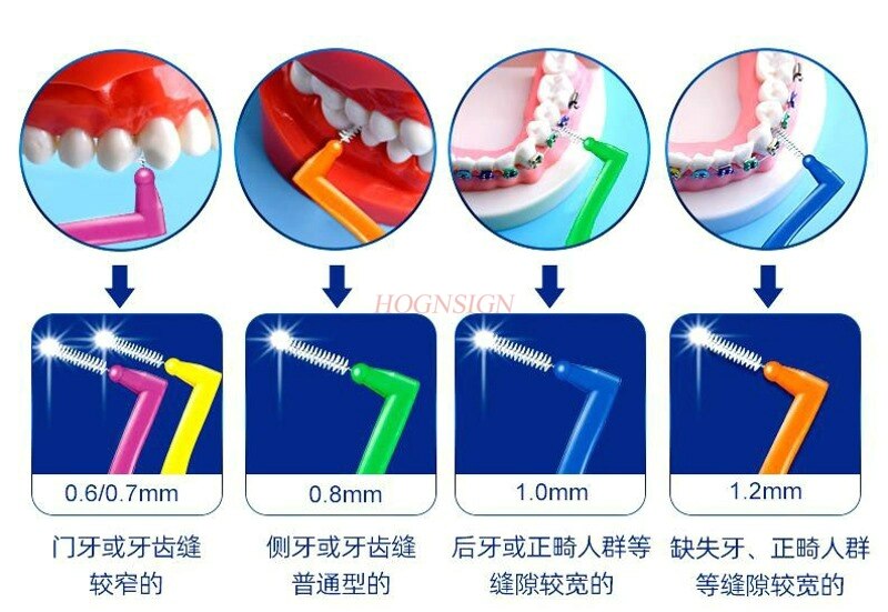10pcs/pack Interdental Tooth Gum Interdental Brush Orthodontic Brush Remove Residue Oral Care Toothpick