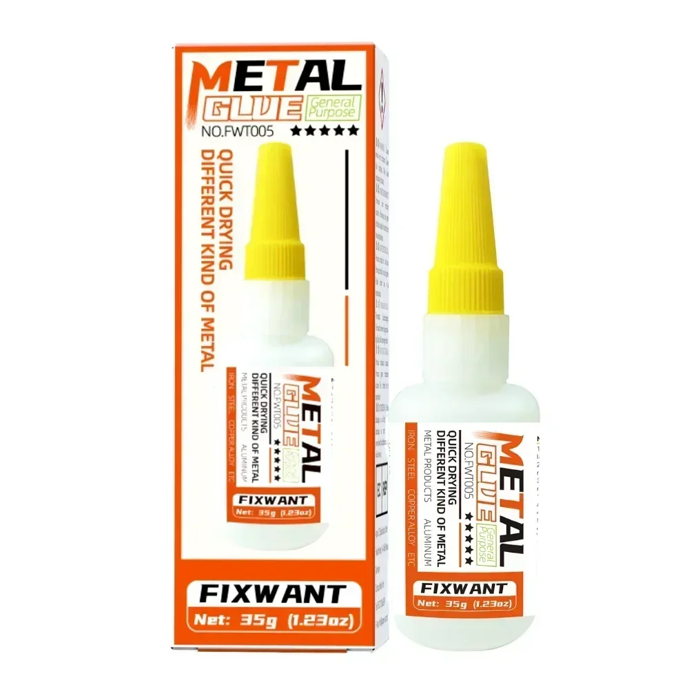 Pegamento metálico fuerte instantáneo para unión mutua de metal, aleación de aluminio y cobre, adhesivo de hierro de aleación de zinc 180 ℃ Resistente a la temperatura: Colorido