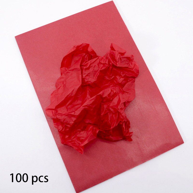 100 fogli/borsa fodera carta velina per scarpe carta a prova d'umidità per vestiti vino frutta carta da imballaggio confezione regalo: Red