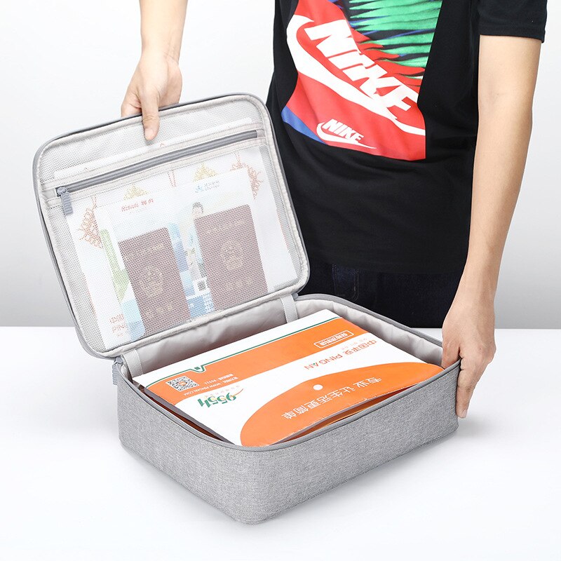 Multifunctional Briefcase Business Trip Certificate Organize Bag Office Worker Document Handbag File Storage Package Accessories