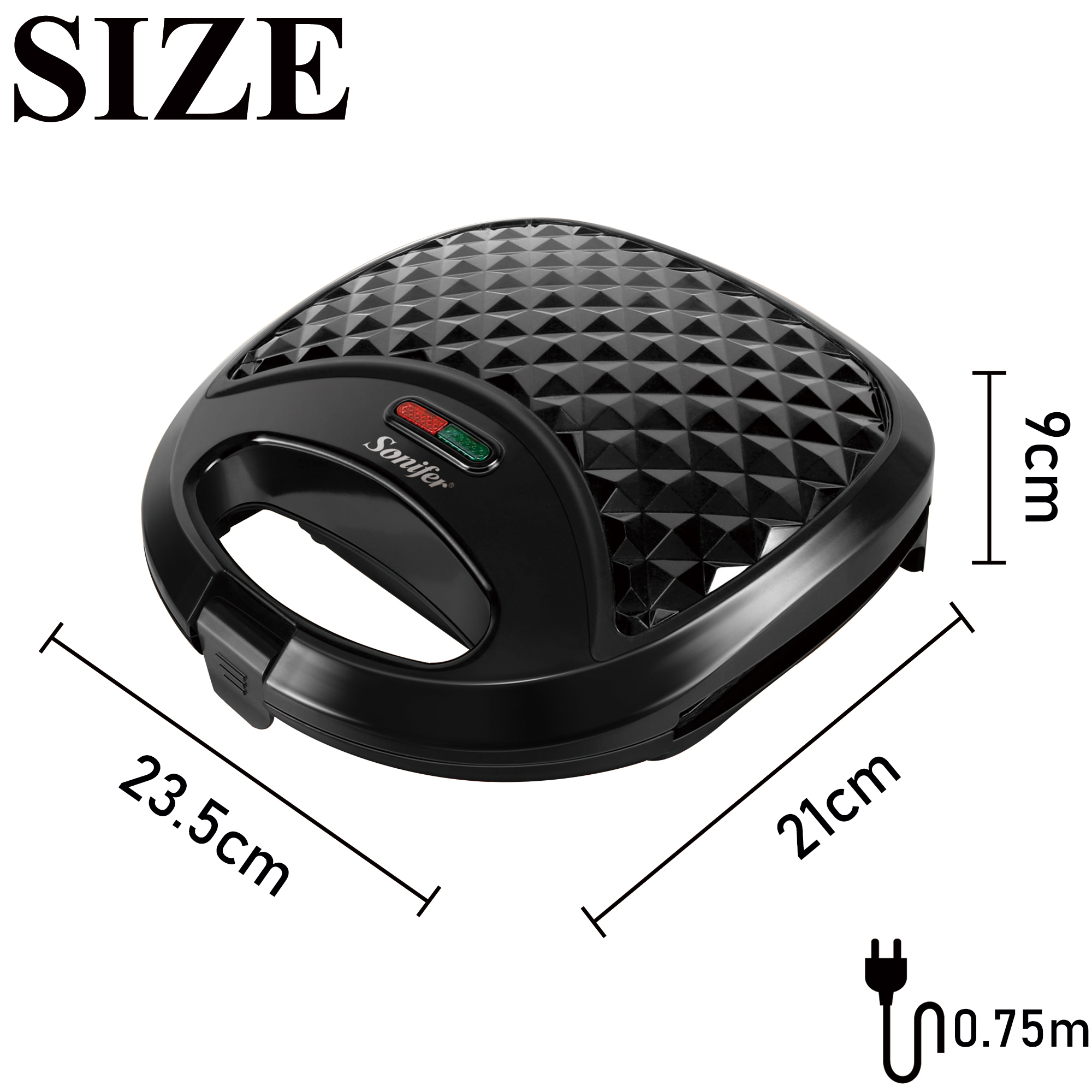 750W Elektrische Wafels Maker Sandwich Maker DIY Donut Maker Machine Ontbijt Wafel Machine Bakken Pan non-stick 220V Sonifer