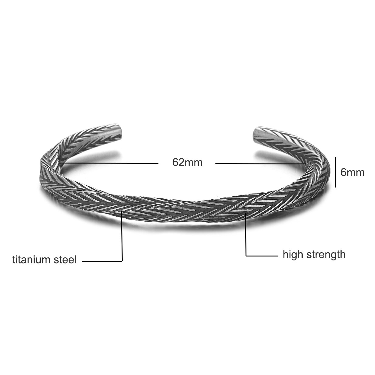 Nordic Viking Pattern Bangle Bracelets Bangles for Men Pulseras Hombre Titanium Steel Bracelet Jewelry SS-161