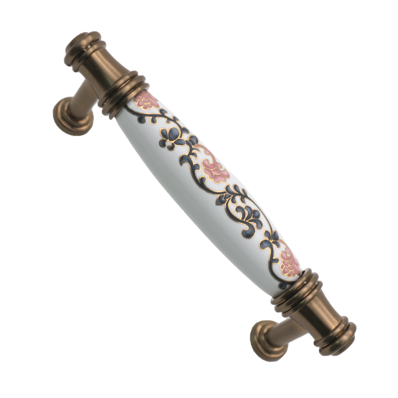 Chinese ceramic handle American retro cabinet door modern minimalist European style drawer cabinet wardrobe cabinet handle