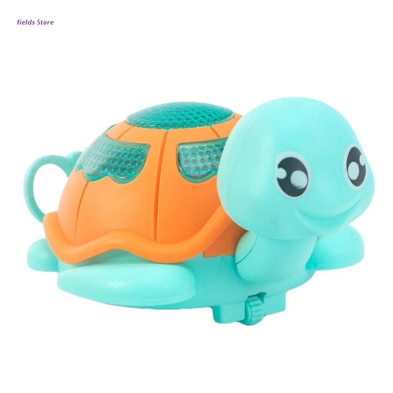 Zwembad Float Bad Speelgoed Wind-Up Clockwork Pull String Moving Schildpad Led Light Up Bad Dier Speelgoed Voor Jongens meisjes Willekeurige XX9E