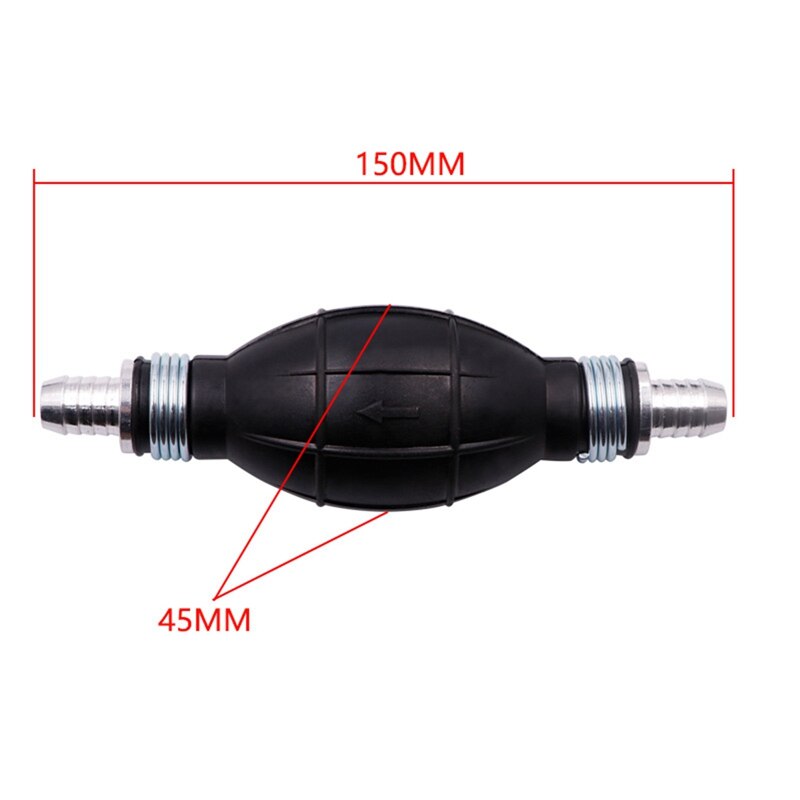 6/8/10/12mm Hand Fuel Pump Line Hand Primer Bulb Liquid Oil Gas Water Tansfer Rubber Tube Aluminum For Car Boat Petrol Diesel