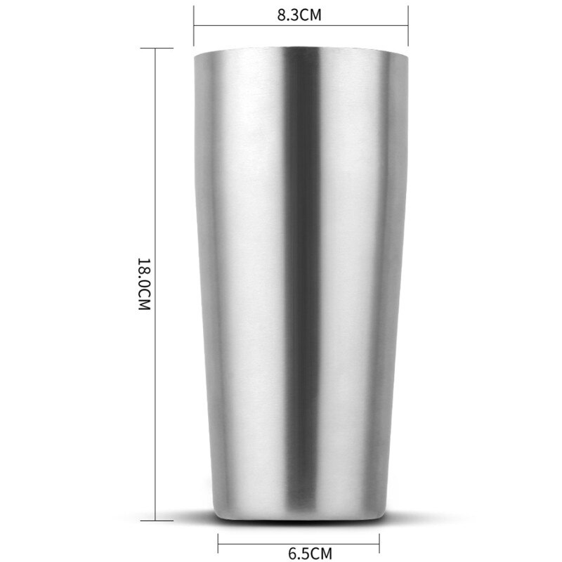 De gran capacidad Simple doble capa cerveza taza 304 termo de acero inoxidable botella de agua vaso Oficina vaso aislado coche taza de café