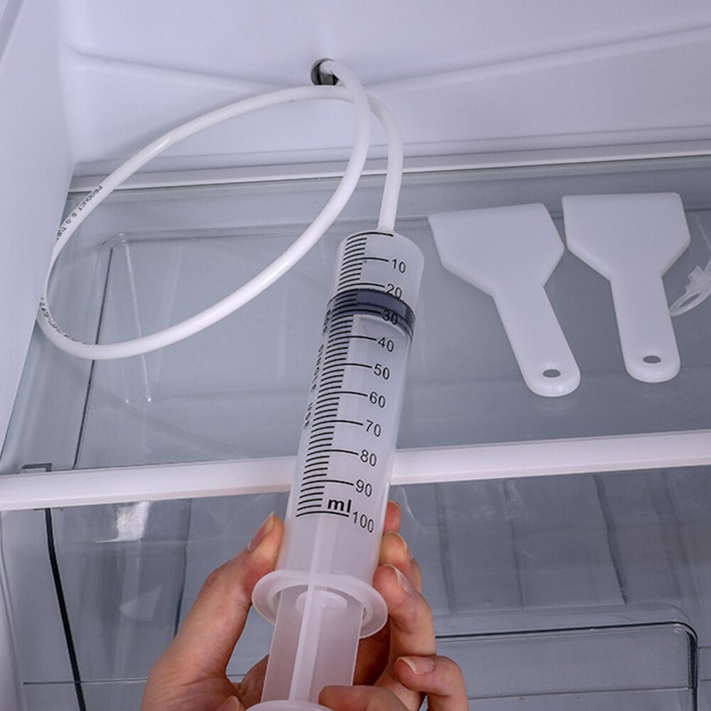 4 unids/set refrigerador agujero de drenaje Zueco de limpieza herramientas hogar manguera para dragado nevera-congelador de salida de agua limpia