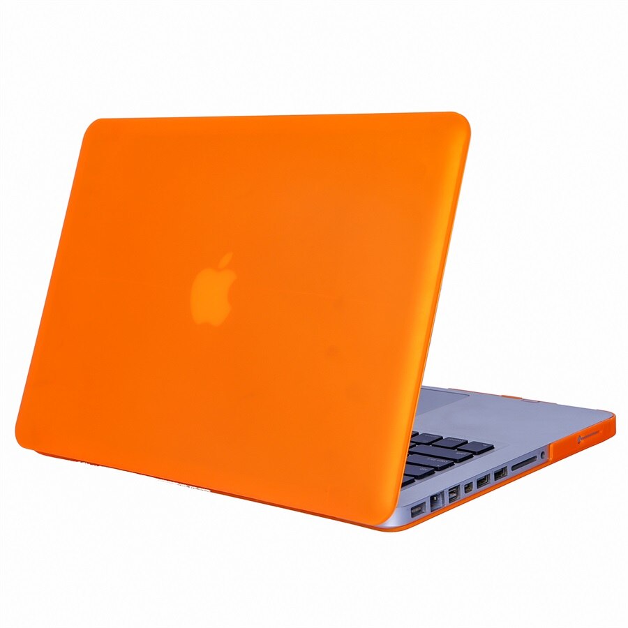 RYGOU matt gefrostet fallen Abdeckung für Alte MacBook Profi 13 13,3 Zoll fallen (A1278 CD-Rom) Freisetzung: matt Orange