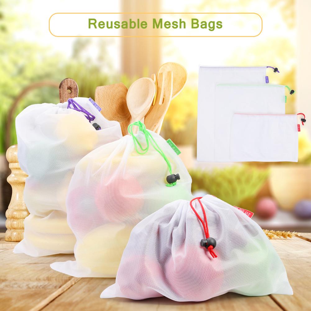 Herbruikbare Producten Wasbare Mesh Boodschappentassen Van Fruit Groente Opslag Van Speelgoed Organizer Bag Artikelen