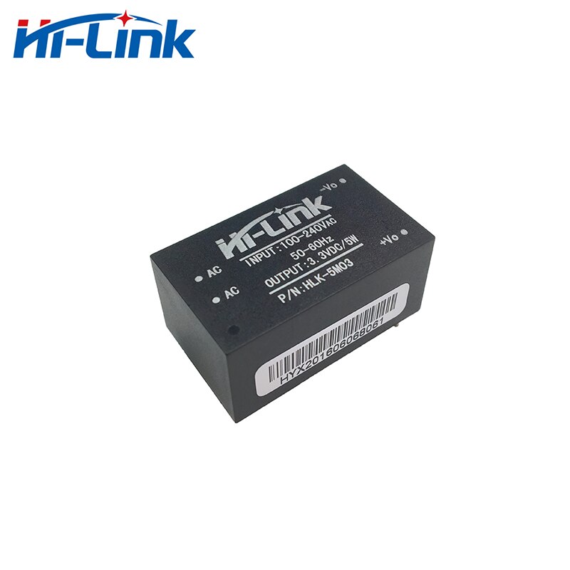 2 pcs/lot HLK-5M03 220V to 3.3V 5W ultra compact power module intelligent household switching AC DC transformer