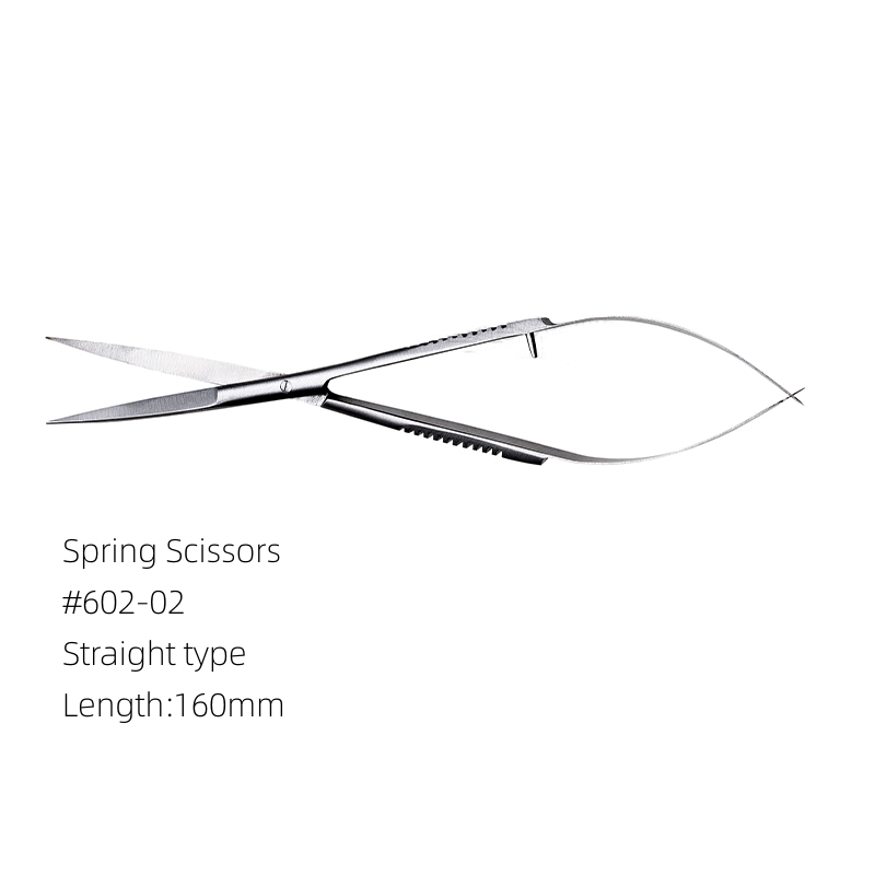 VIV Aquarium Aquatic Stainless Spring Steel Plant Scissors Curved Wave Shape ADA Cleaning Maintenance Tool: SpringStraight602-02