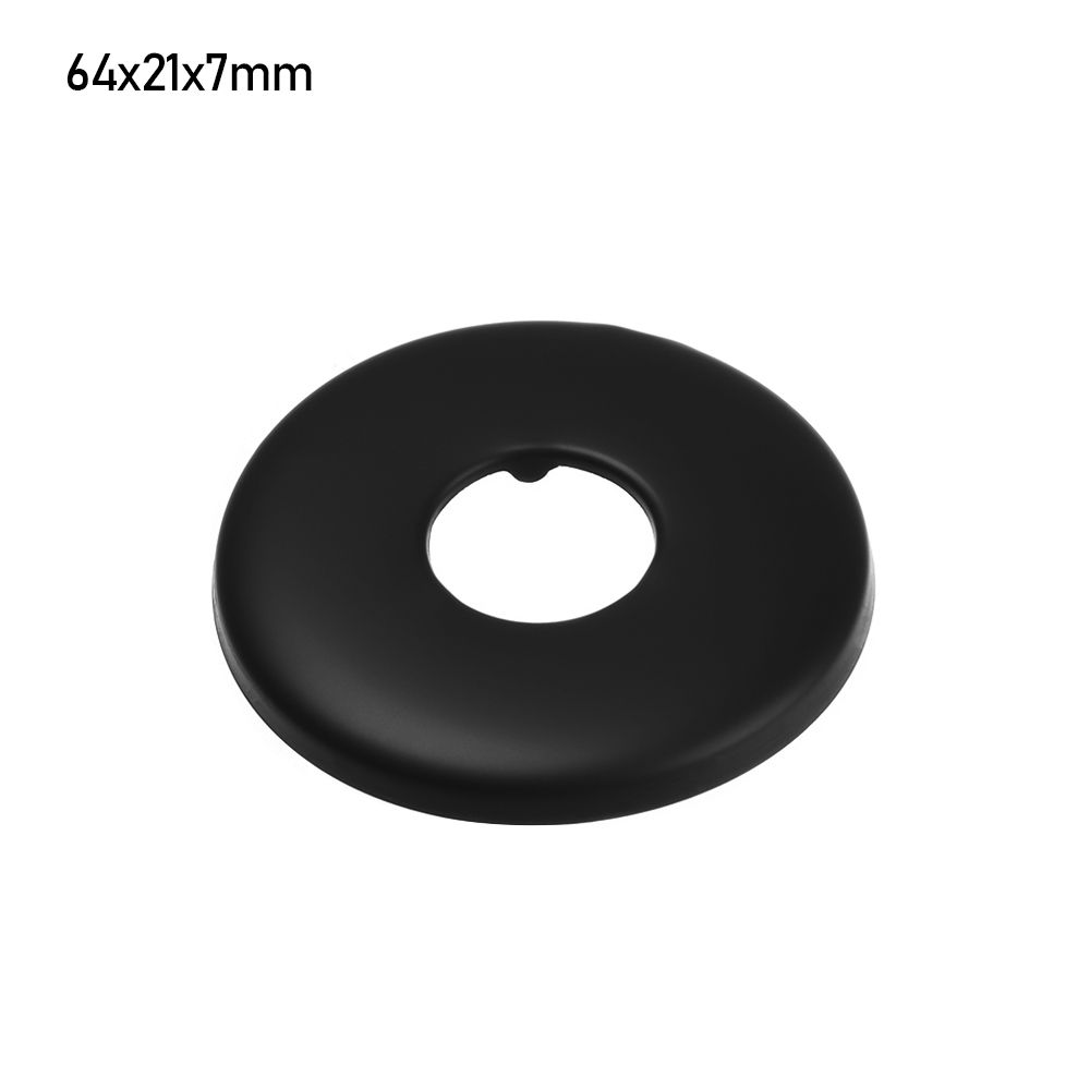 1Pcs Zwarte Douche Kraan Decoratieve Cover Verchroomd Roestvrij Stalen Waterleiding Muur Covers Badkamer Accessoires: 64x21x7mm-