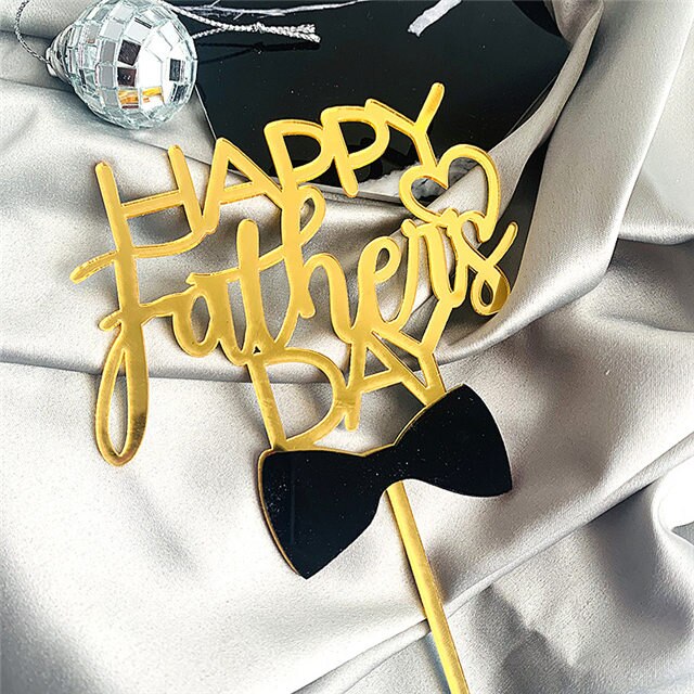 Super papá Topper para tarta de feliz cumpleaños padre acrílico decoración para postres y pasteles para papá es el mejor cumpleaños adornos para la parte superior de una tarta de: H2
