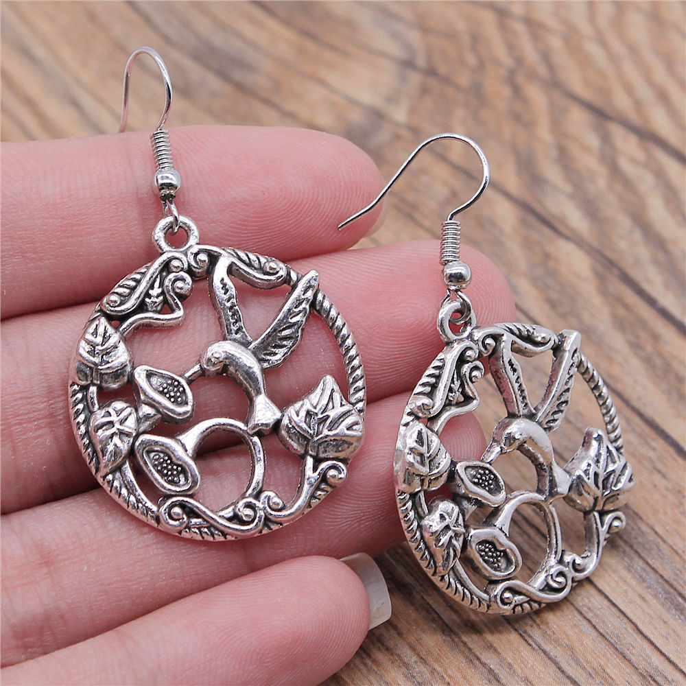 1 Paar Haak Oorbellen Phoenix Earring Connector Earring Voor Vrouwen Dangle Earring: 30x32mm