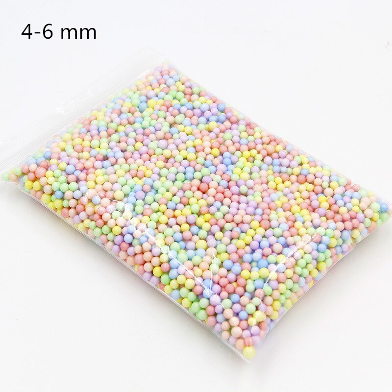 1 Pack Small Slime Beads Ball Foam Beads Mud Accessory Tiny Slime Clay Foam Filler For DIY Supplies: M