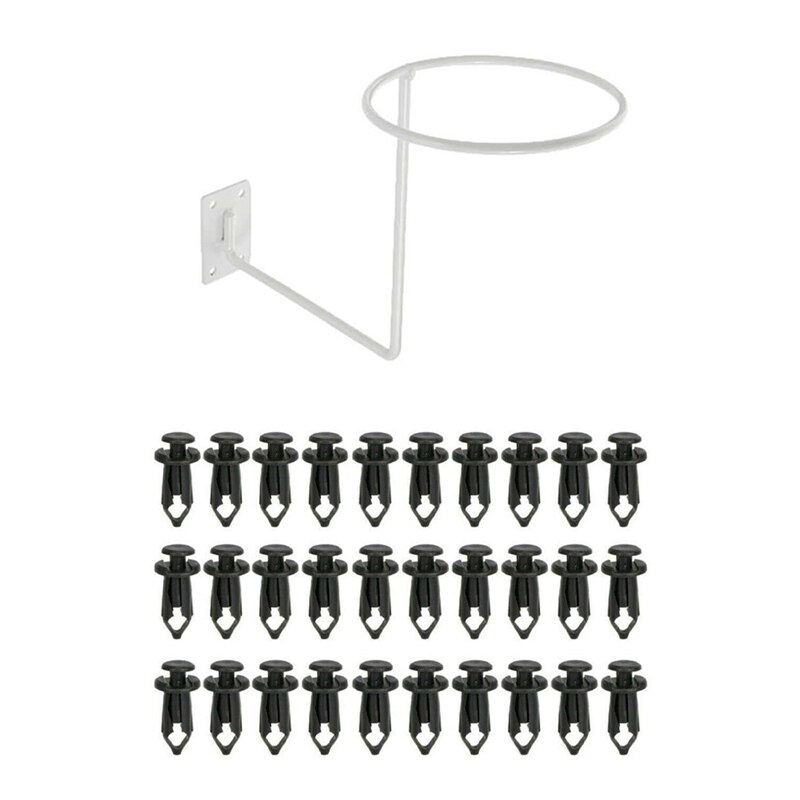 190 Pcs Car Push Pin Rivet Trim Clips Kit &amp; 1set Motorcycle Helmet Holder Hanger Rack Wall Mounted Hook