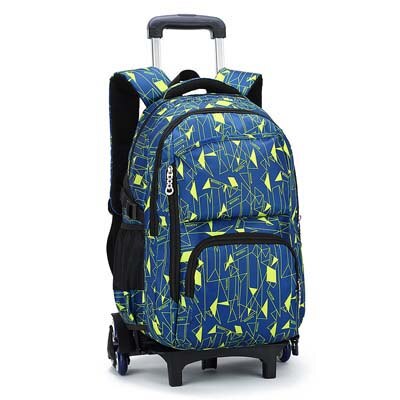 ZIRANYU enfants garçons filles chariot cartable bagages livre sacs sac à dos dernier amovible enfants sacs d'école 2/6 roues escaliers: DD911300BU