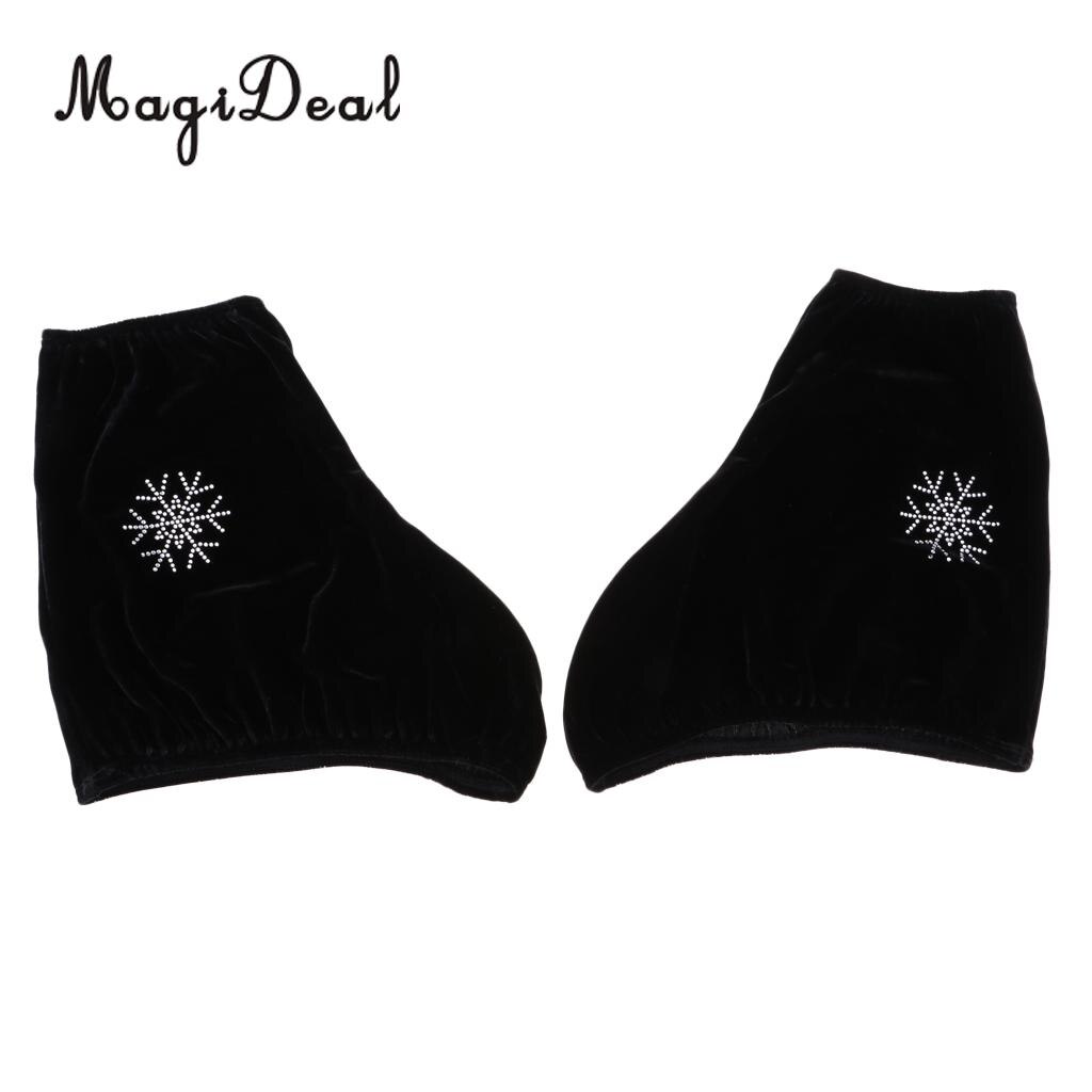 MagiDeal Velvet Ice Skate Boot Covers Guard Protector for Figure Skating: Black    M 
