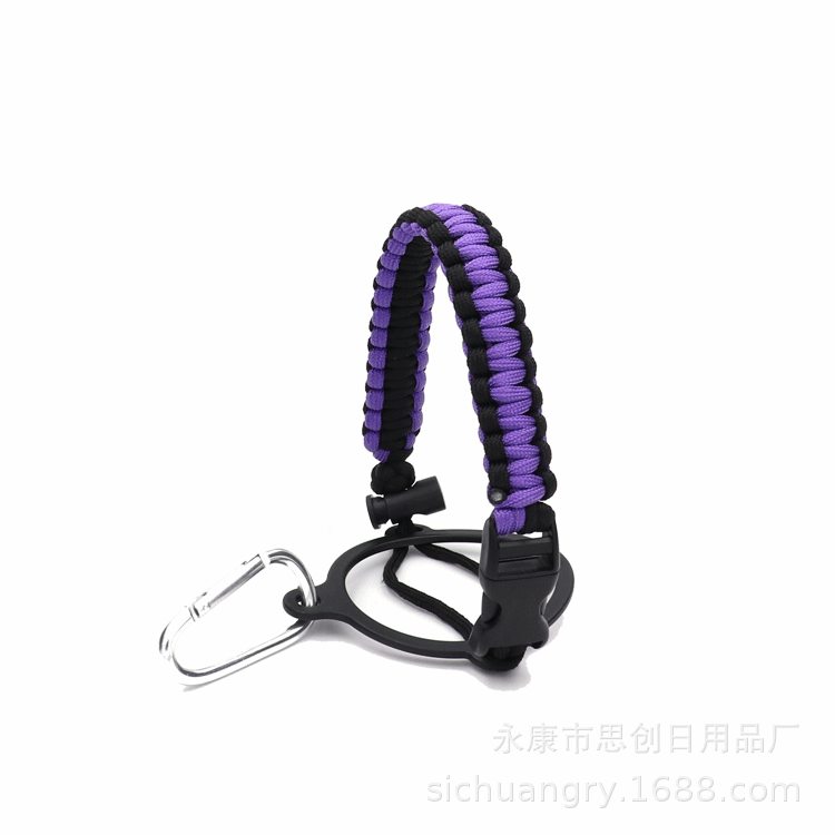 Hydro Flask Paracord Handle Strap With Safety Ring And Carabiner Coffee Bottle For Outdoor Skiing Camping Riding Lid Strap: P6