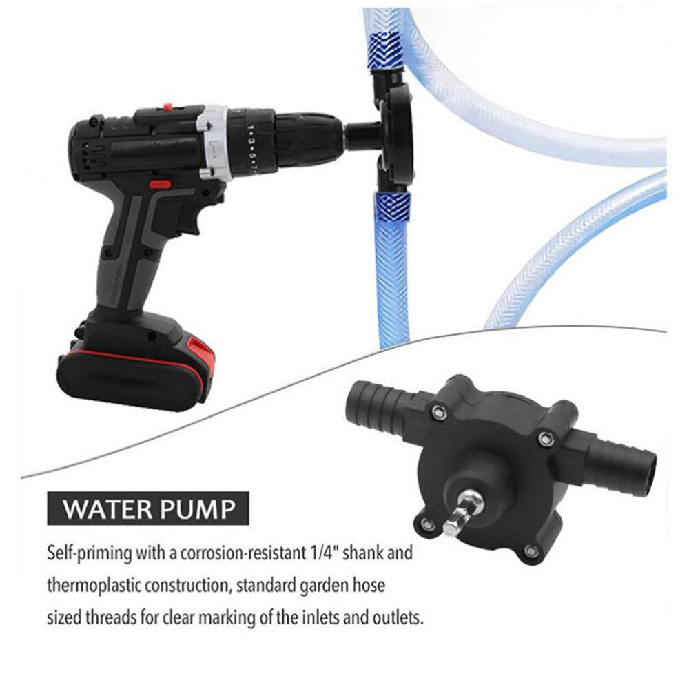 Electric Drill Pump Self Priming Transfer Pumps Oil Fluid Water Pump Cordless Electric Screwdrive Self Household Priming Pump